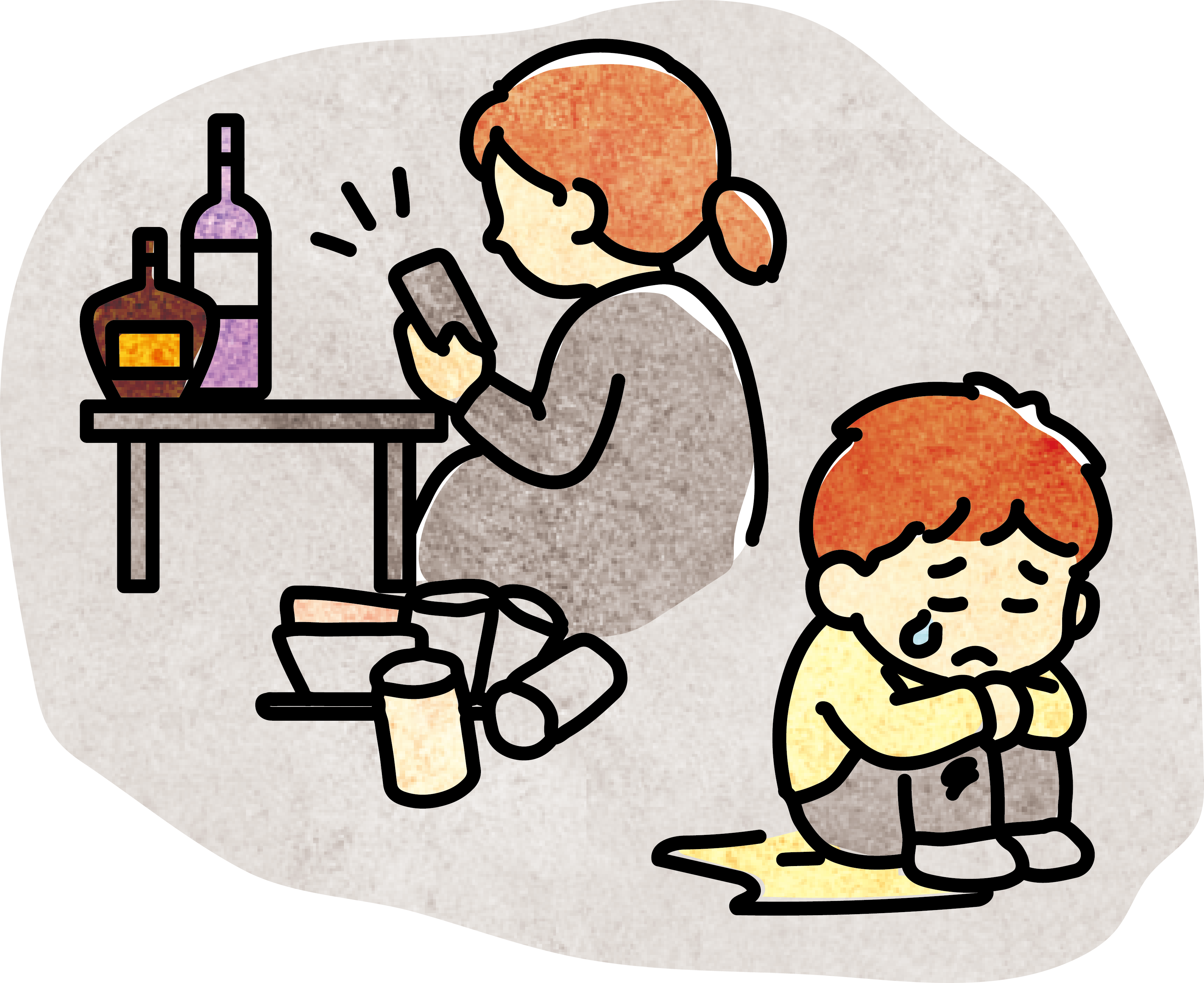ごはんをもらえないイラスト